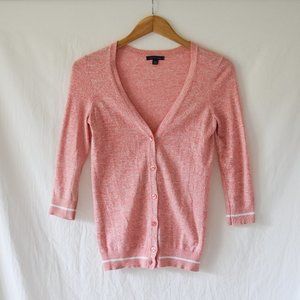 Tommy Hilfiger Pink V-Neck Cardigan